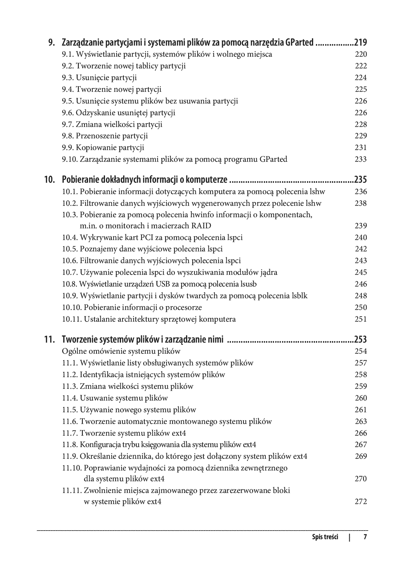 Fragment „Linux. Receptury. Najważniejsze umiejętności użytkownika i administratora. Wydanie II” — strona 7 z 30