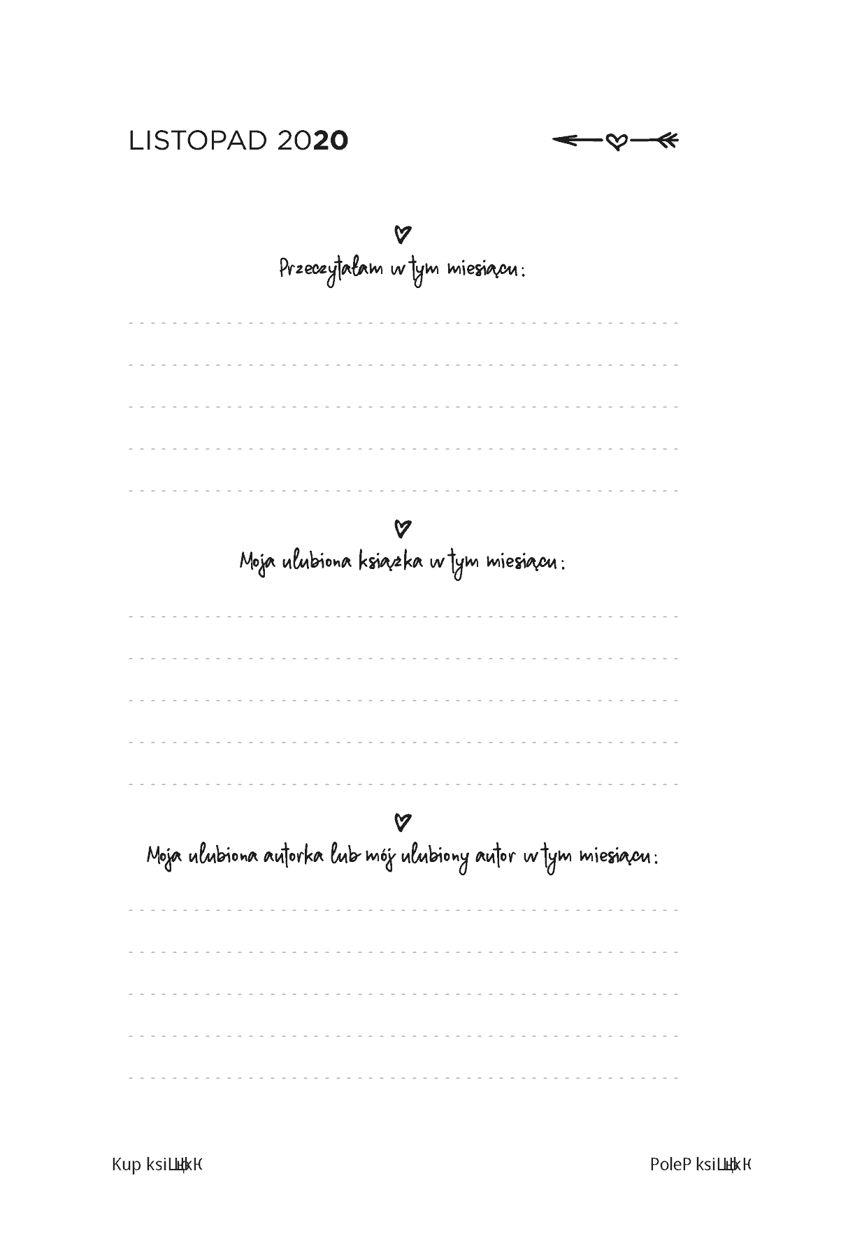 Fragment „LOVE book by K.N. Haner. Kalendarz 2020” — strona 11 z 18