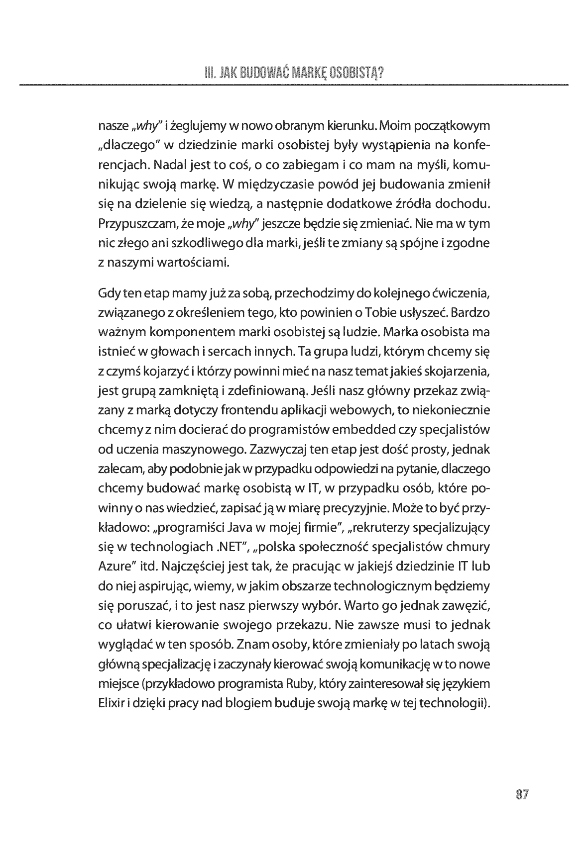 Fragment „Marka osobista w branży IT. Jak ją zbudować i rozwijać” — strona 8 z 15