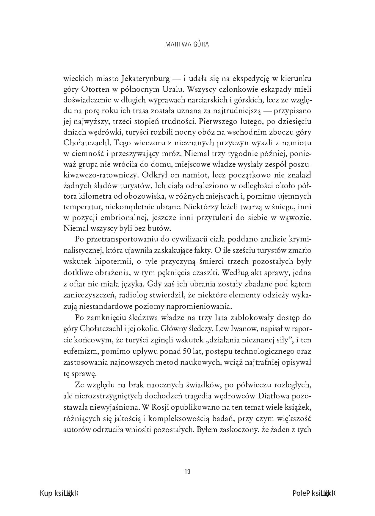 Fragment „Martwa góra. Historia tragedii na Przełęczy Diatłowa” — strona 7 z 14