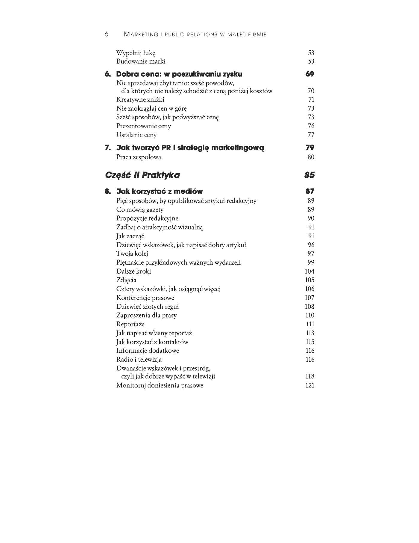 Fragment „Marketing i public relations w małej firmie” — strona 3 z 30