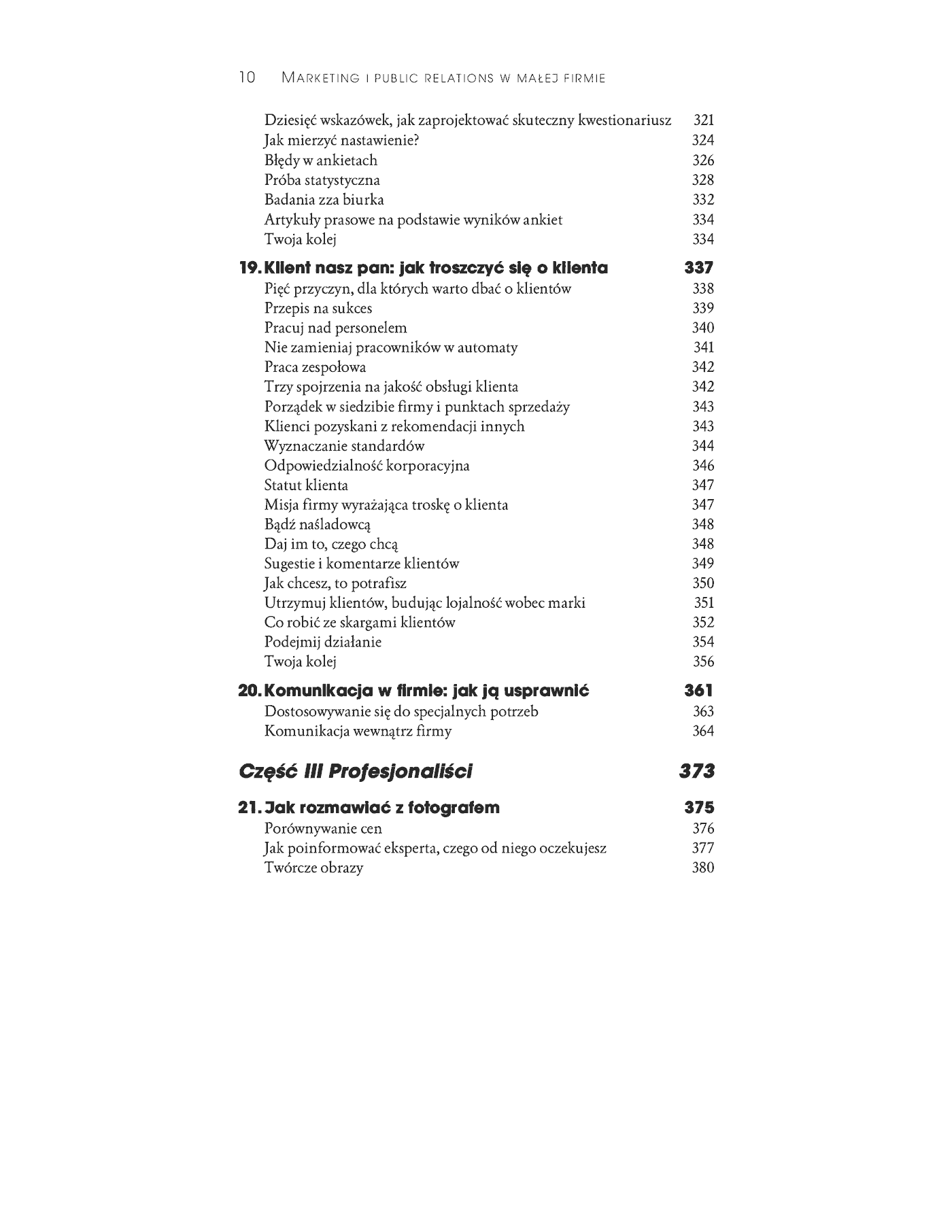Fragment „Marketing i public relations w małej firmie” — strona 7 z 30