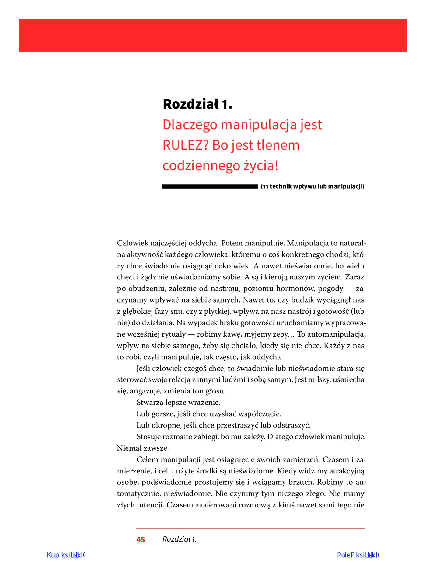 Fragment „MANIPULACJA ODCZAROWANA! 777 skutecznych technik wpływu. Wydanie 2 rozszerzone” — strona 9 z 20