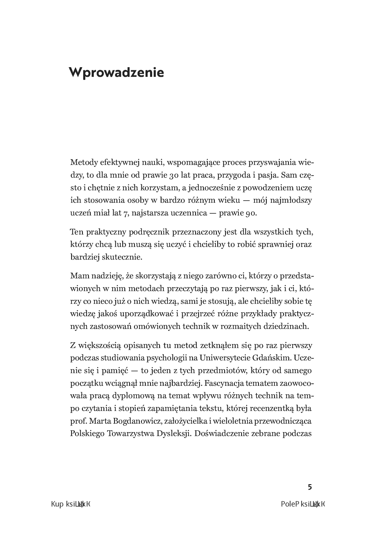 Fragment „Metody efektywnej nauki. Praktyczny podręcznik” — strona 5 z 12