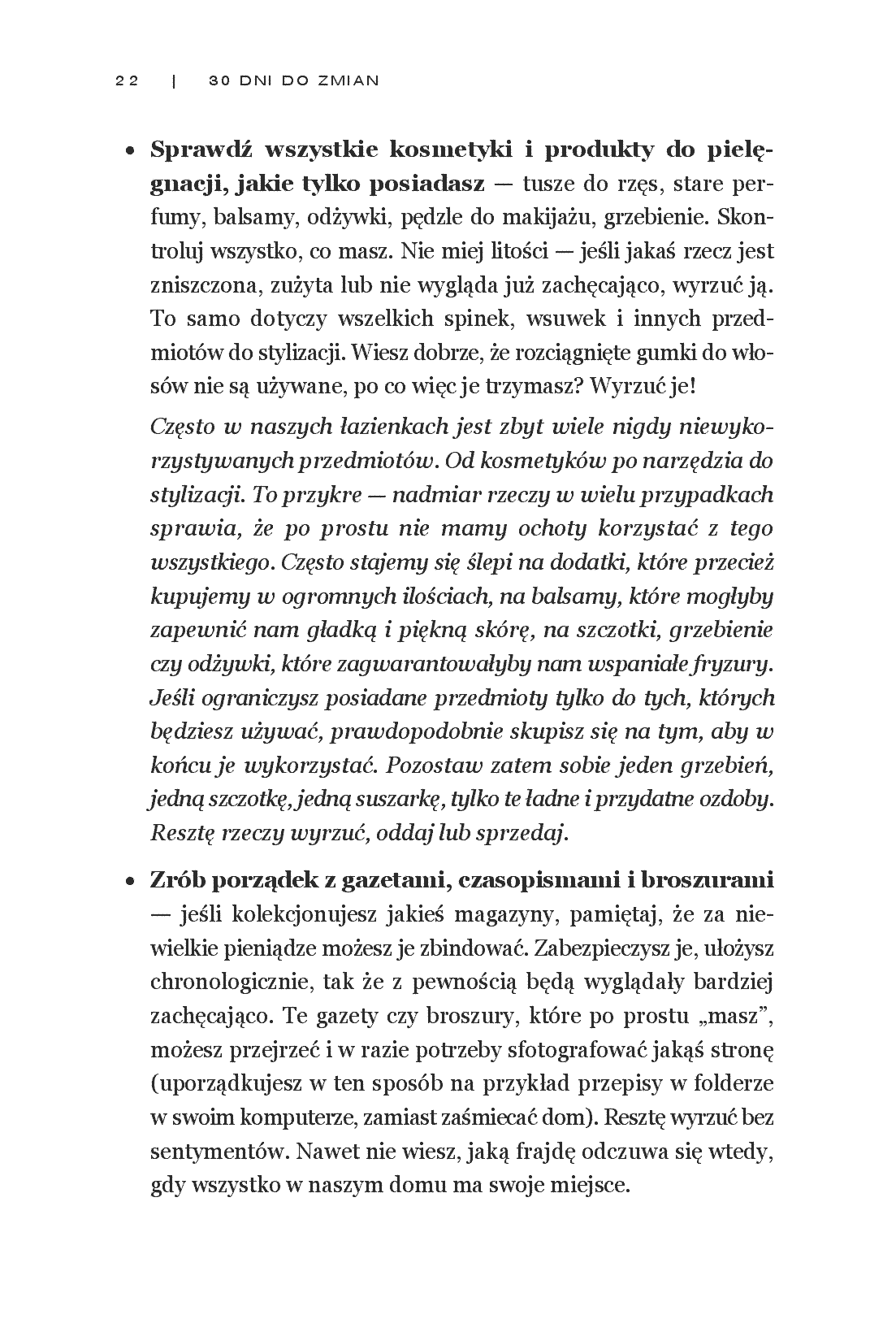Fragment „30 Dni do Zmian. Dokonaj życiowej metamorfozy w kilka tygodni” — strona 14 z 30