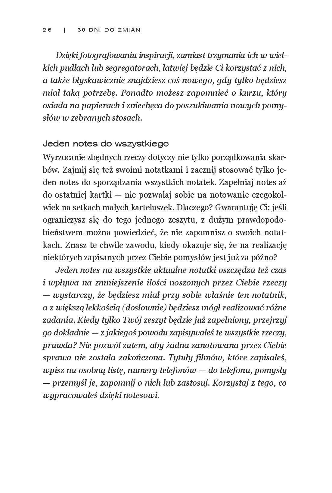 Fragment „30 Dni do Zmian. Dokonaj życiowej metamorfozy w kilka tygodni” — strona 18 z 30