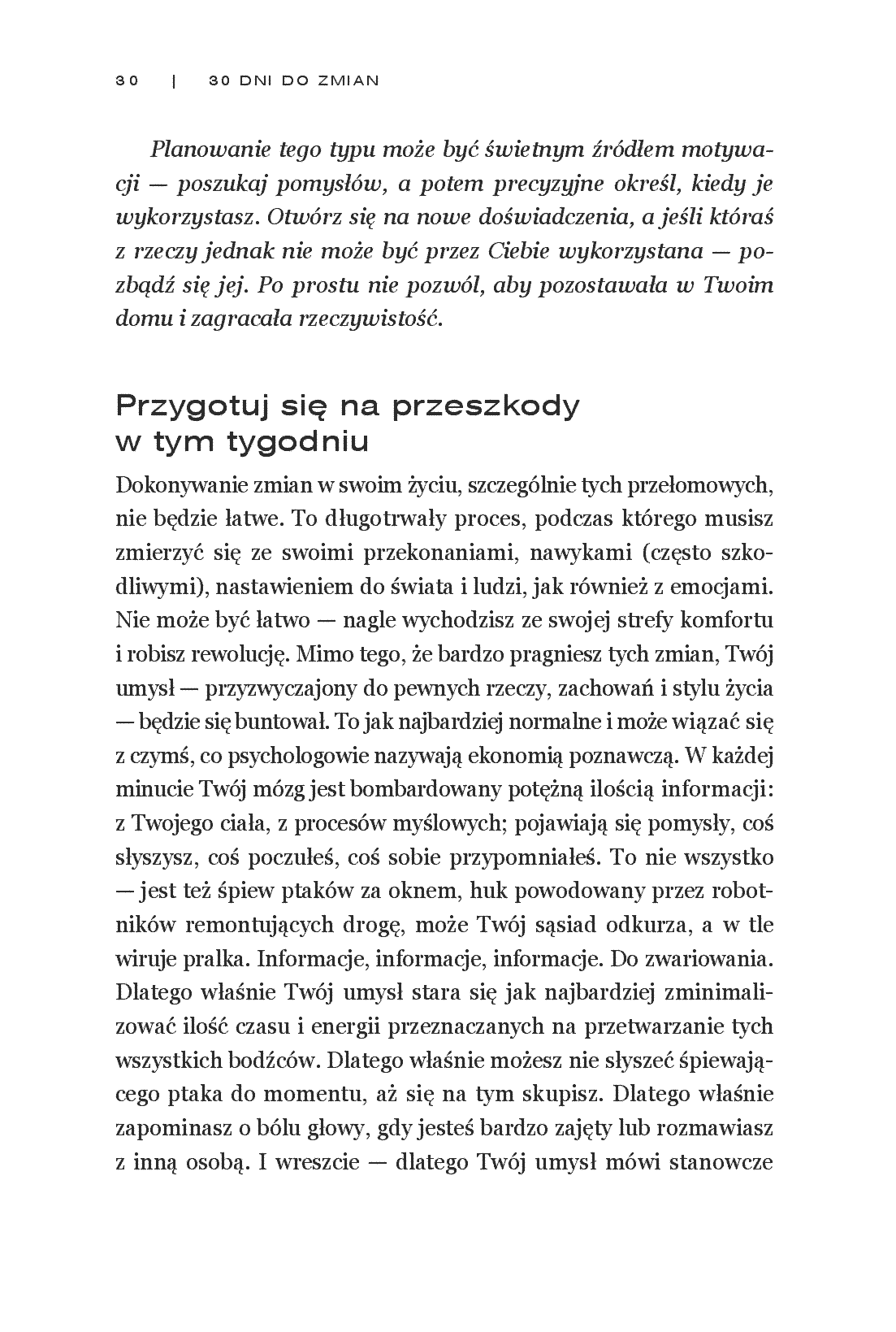 Fragment „30 Dni do Zmian. Dokonaj życiowej metamorfozy w kilka tygodni” — strona 22 z 30