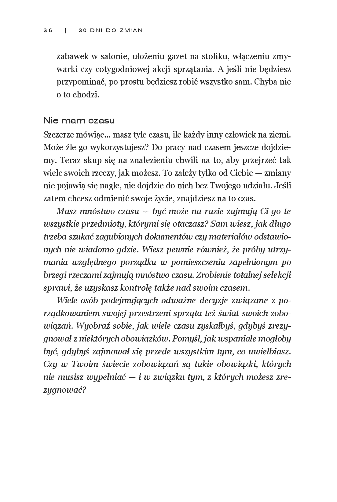 Fragment „30 Dni do Zmian. Dokonaj życiowej metamorfozy w kilka tygodni” — strona 28 z 30