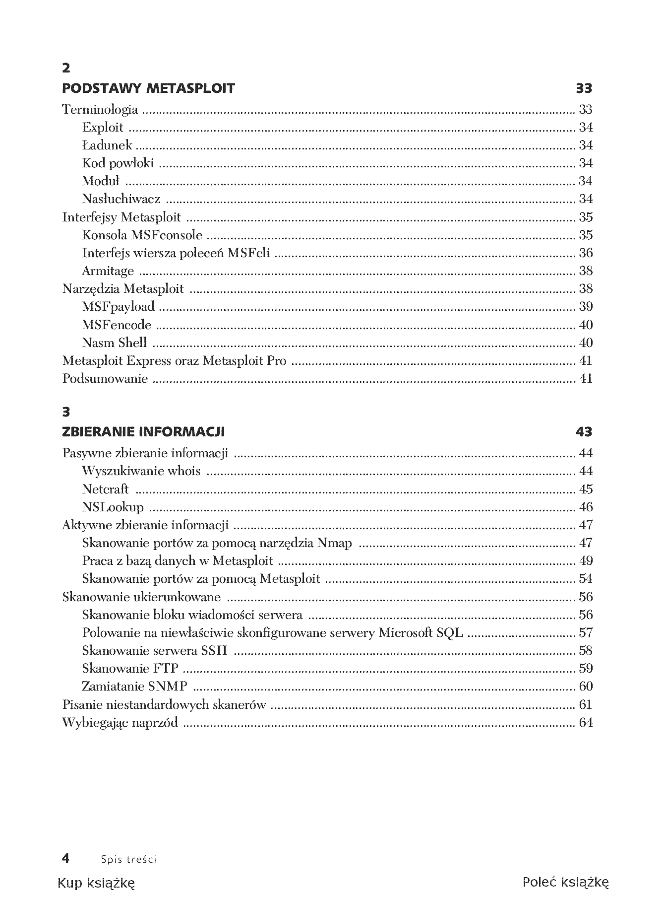 Fragment „Metasploit. Przewodnik po testach penetracyjnych” — strona 4 z 30