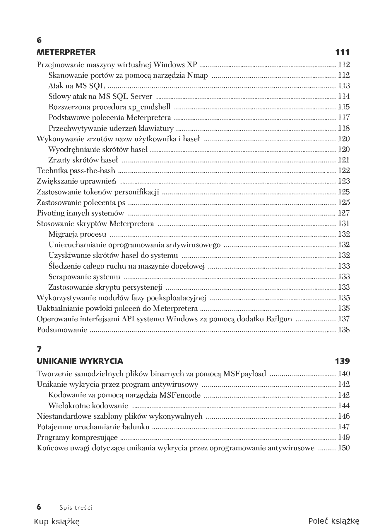 Fragment „Metasploit. Przewodnik po testach penetracyjnych” — strona 6 z 30