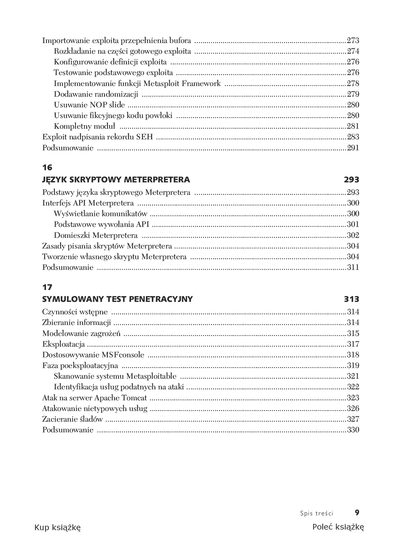 Fragment „Metasploit. Przewodnik po testach penetracyjnych” — strona 9 z 30