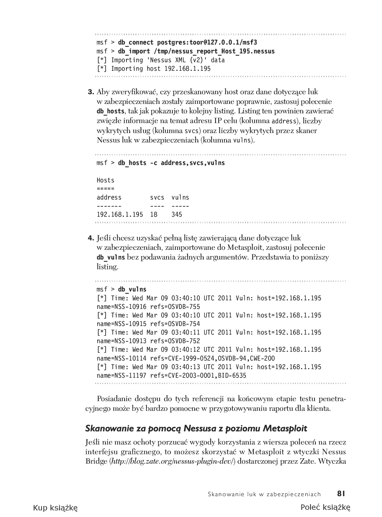 Fragment „Metasploit. Przewodnik po testach penetracyjnych” — strona 27 z 30