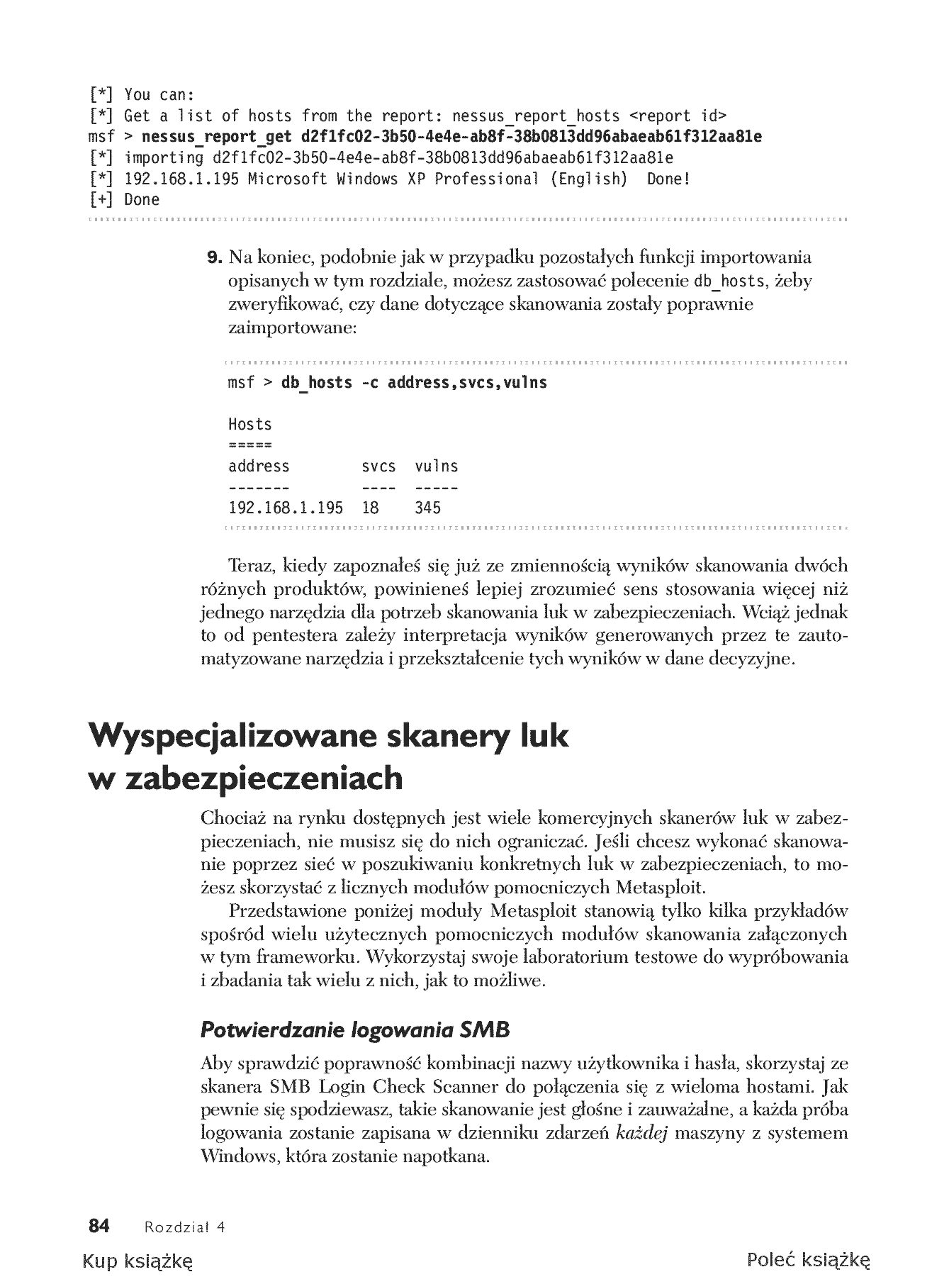 Fragment „Metasploit. Przewodnik po testach penetracyjnych” — strona 30 z 30