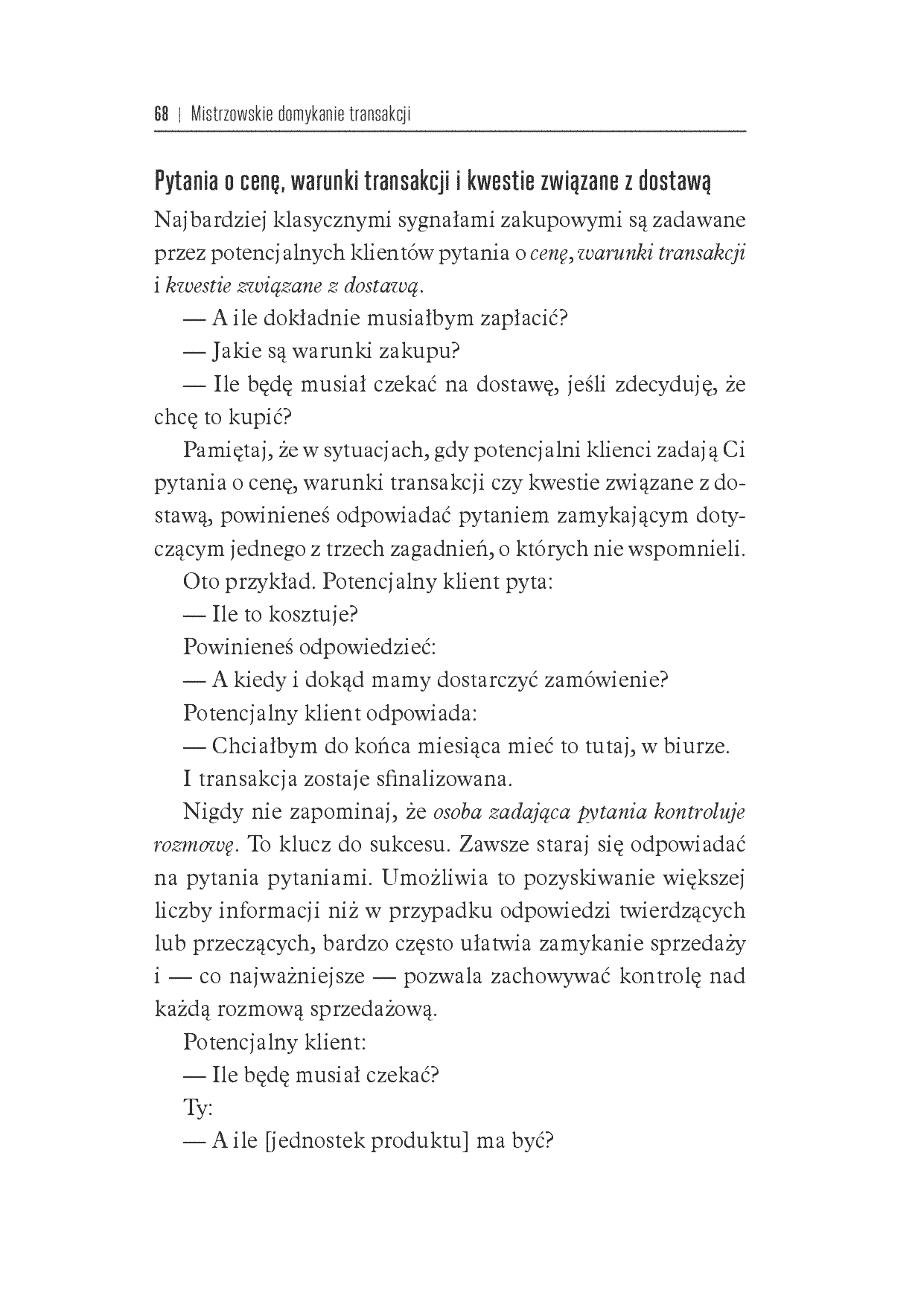 Fragment „Mistrzowskie domykanie transakcji. Klucz do zarabiania pieniędzy w sferze profesjonalnej sprzedaży” — strona 14 z 30