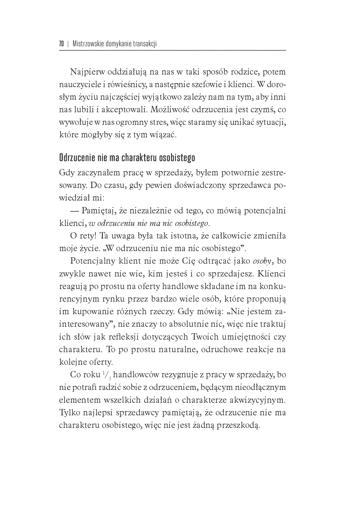Fragment „Mistrzowskie domykanie transakcji. Klucz do zarabiania pieniędzy w sferze profesjonalnej sprzedaży” — strona 16 z 30