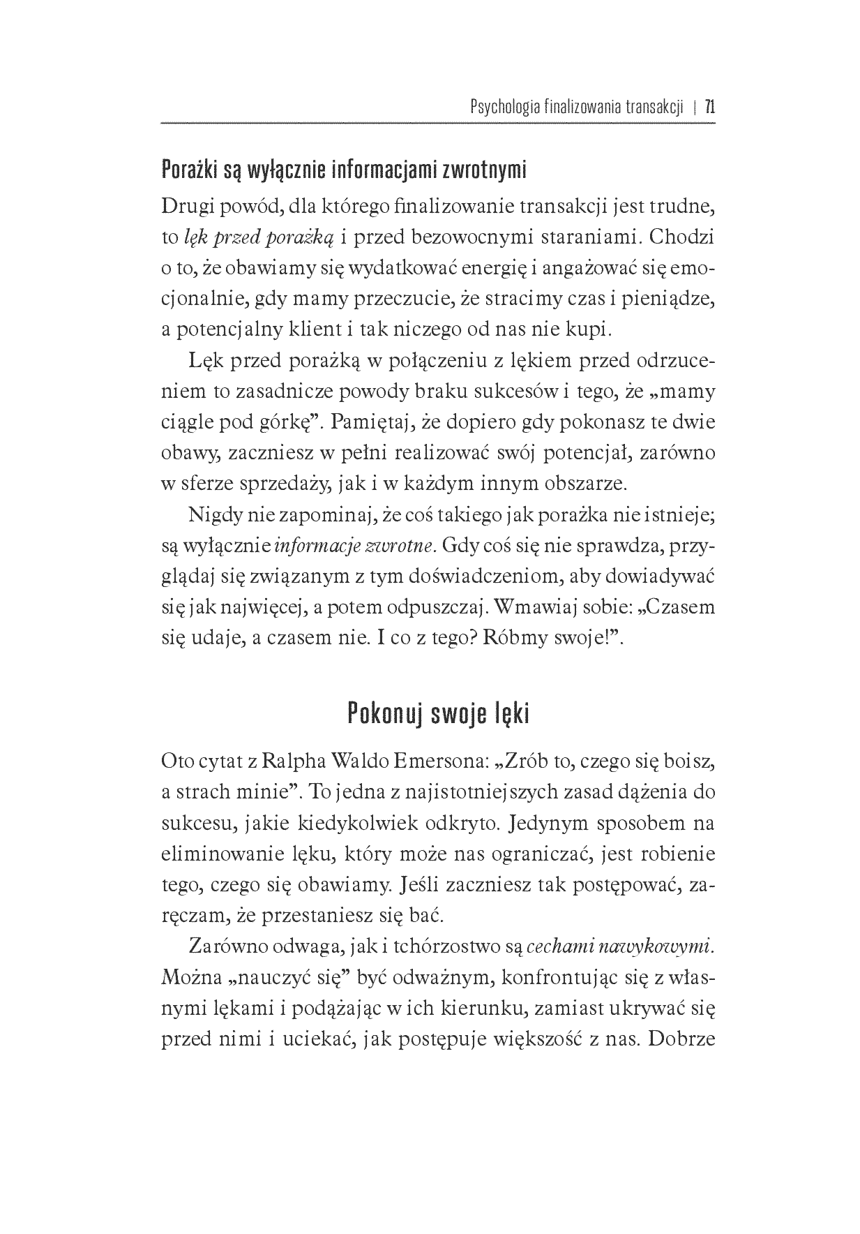 Fragment „Mistrzowskie domykanie transakcji. Klucz do zarabiania pieniędzy w sferze profesjonalnej sprzedaży” — strona 17 z 30