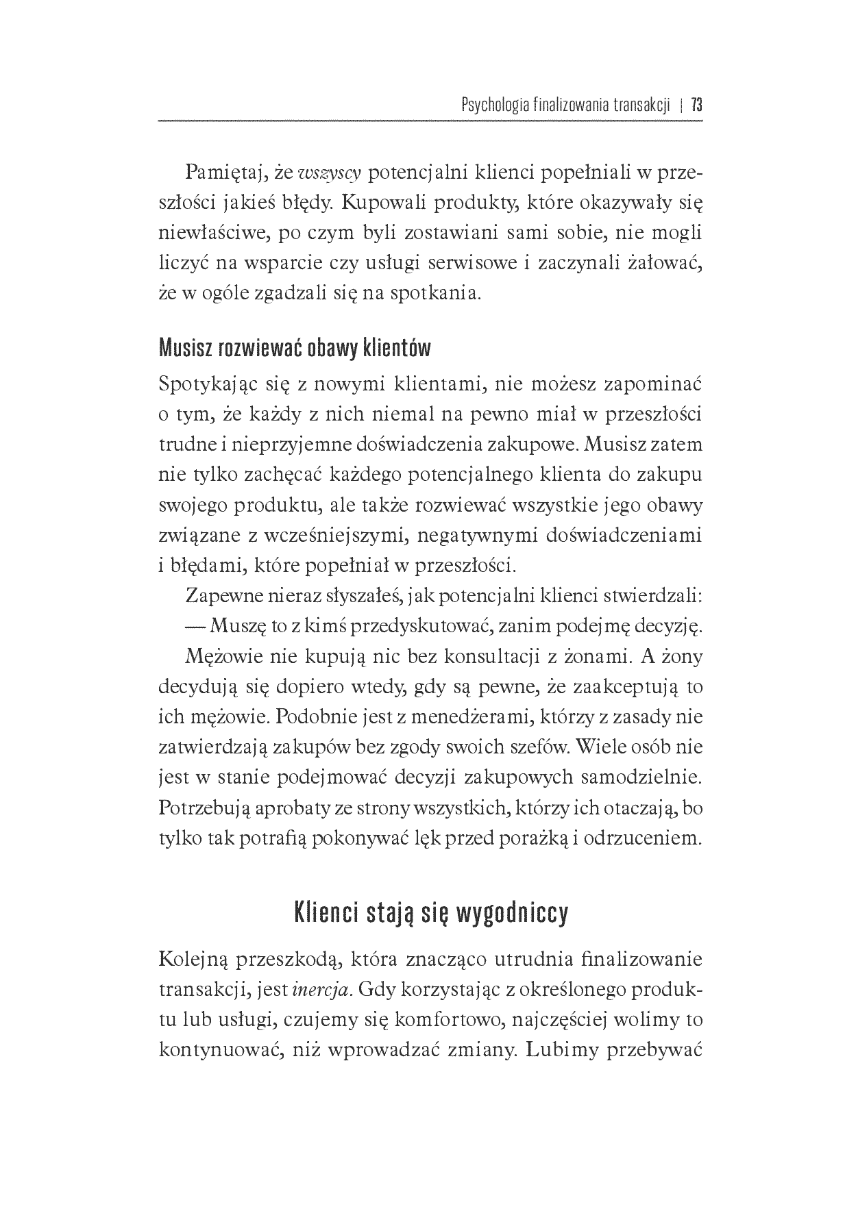 Fragment „Mistrzowskie domykanie transakcji. Klucz do zarabiania pieniędzy w sferze profesjonalnej sprzedaży” — strona 19 z 30