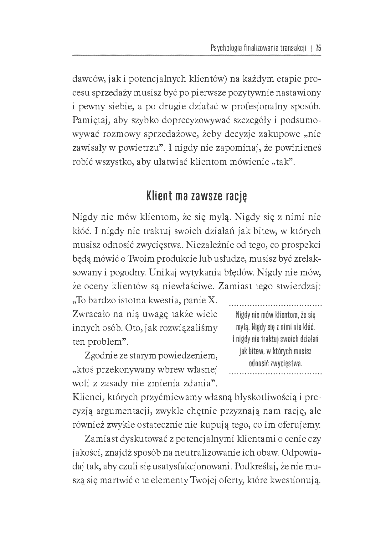 Fragment „Mistrzowskie domykanie transakcji. Klucz do zarabiania pieniędzy w sferze profesjonalnej sprzedaży” — strona 21 z 30