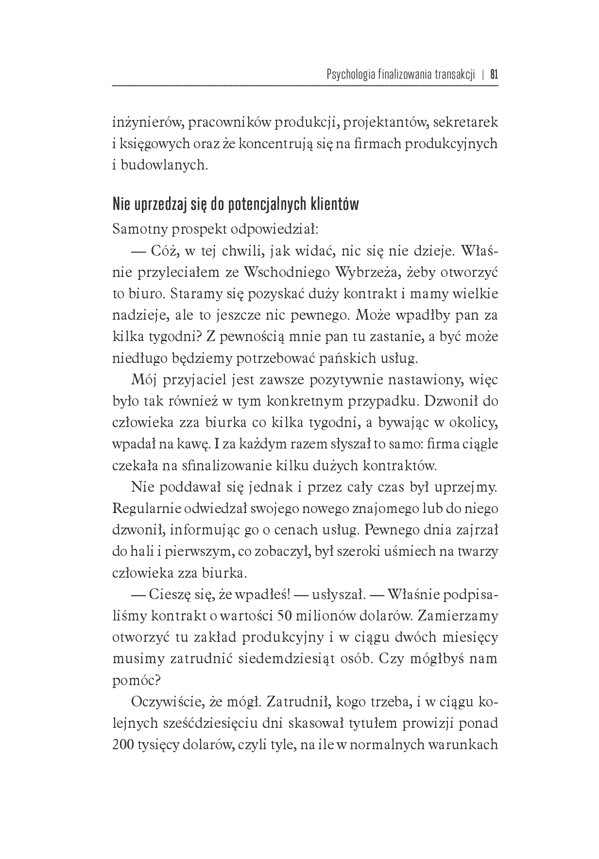 Fragment „Mistrzowskie domykanie transakcji. Klucz do zarabiania pieniędzy w sferze profesjonalnej sprzedaży” — strona 27 z 30