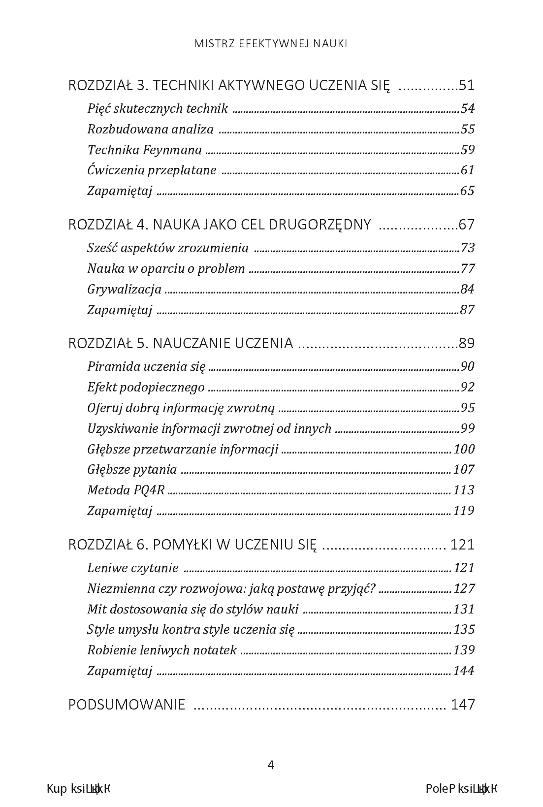 Fragment „Mistrz efektywnej nauki. Zaawansowane metody przyswajania wiedzy i doskonalenia umiejętności” — strona 4 z 22
