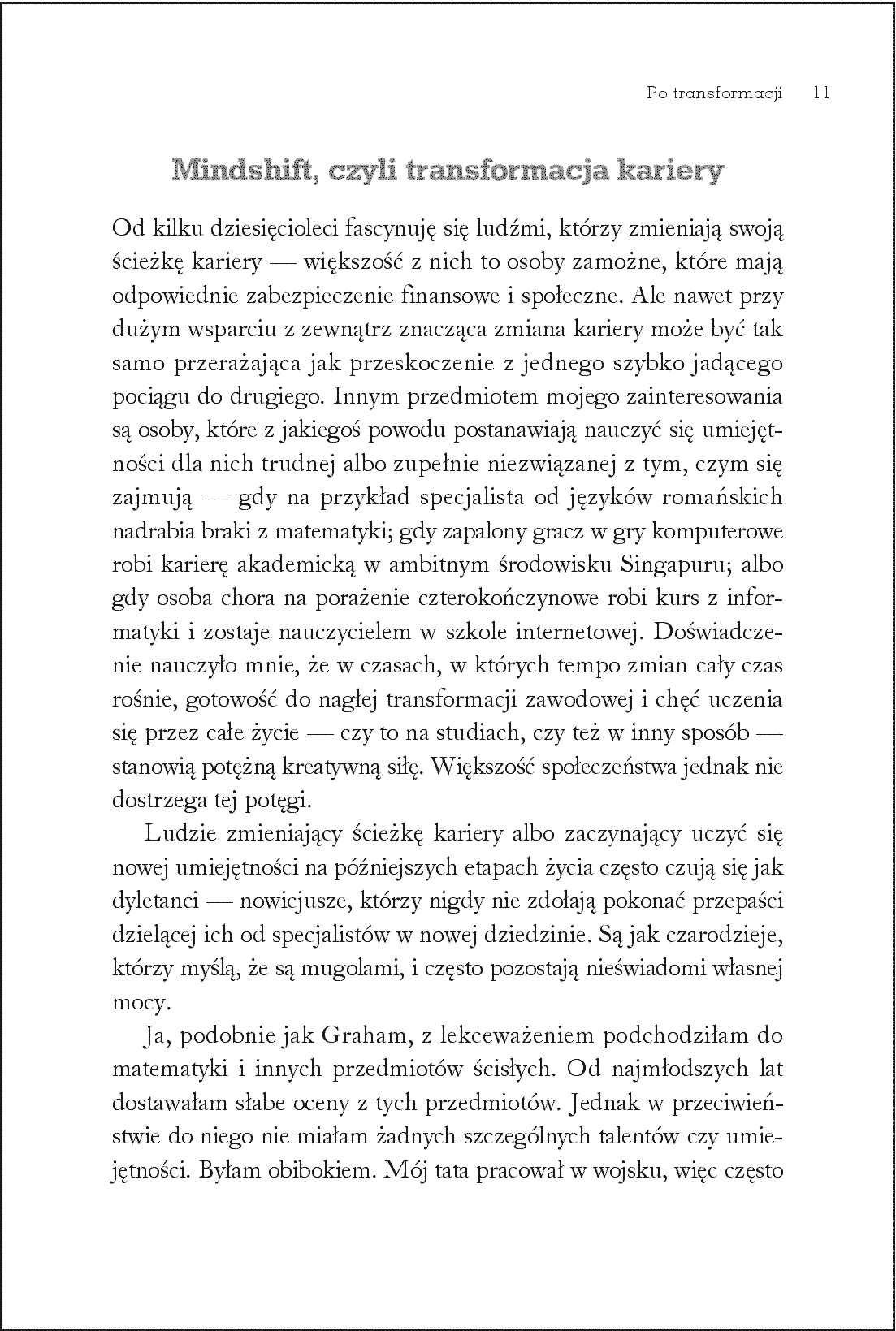Fragment „Mindshift. Zmień sposób myślenia i odkryj swój prawdziwy potencjał” — strona 7 z 26