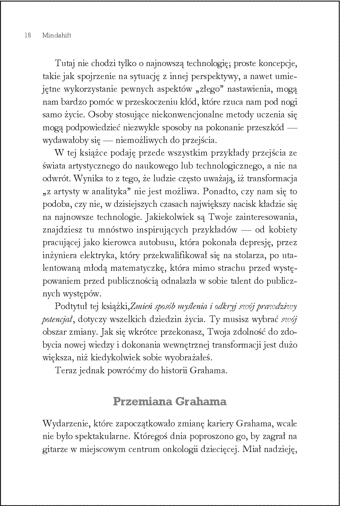 Fragment „Mindshift. Zmień sposób myślenia i odkryj swój prawdziwy potencjał” — strona 14 z 26