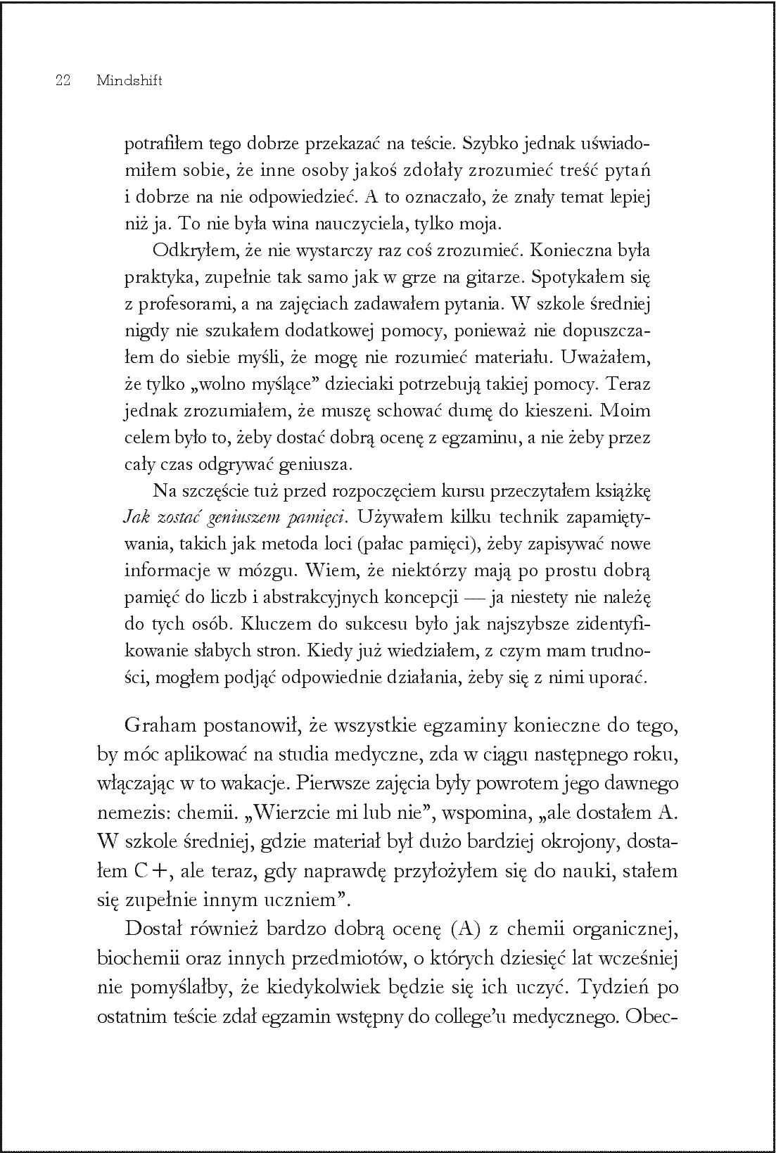 Fragment „Mindshift. Zmień sposób myślenia i odkryj swój prawdziwy potencjał” — strona 18 z 26