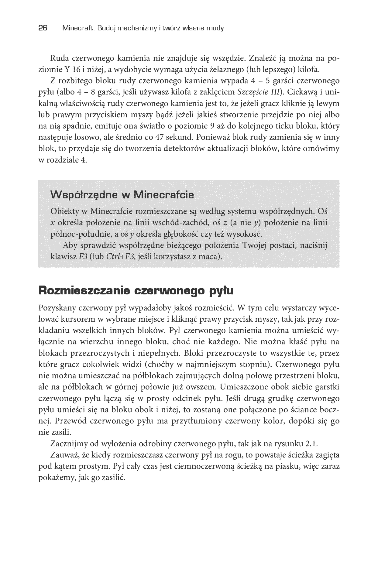 Fragment „Minecraft. Buduj mechanizmy i twórz własne mody. Przewodnik mistrza” — strona 10 z 30