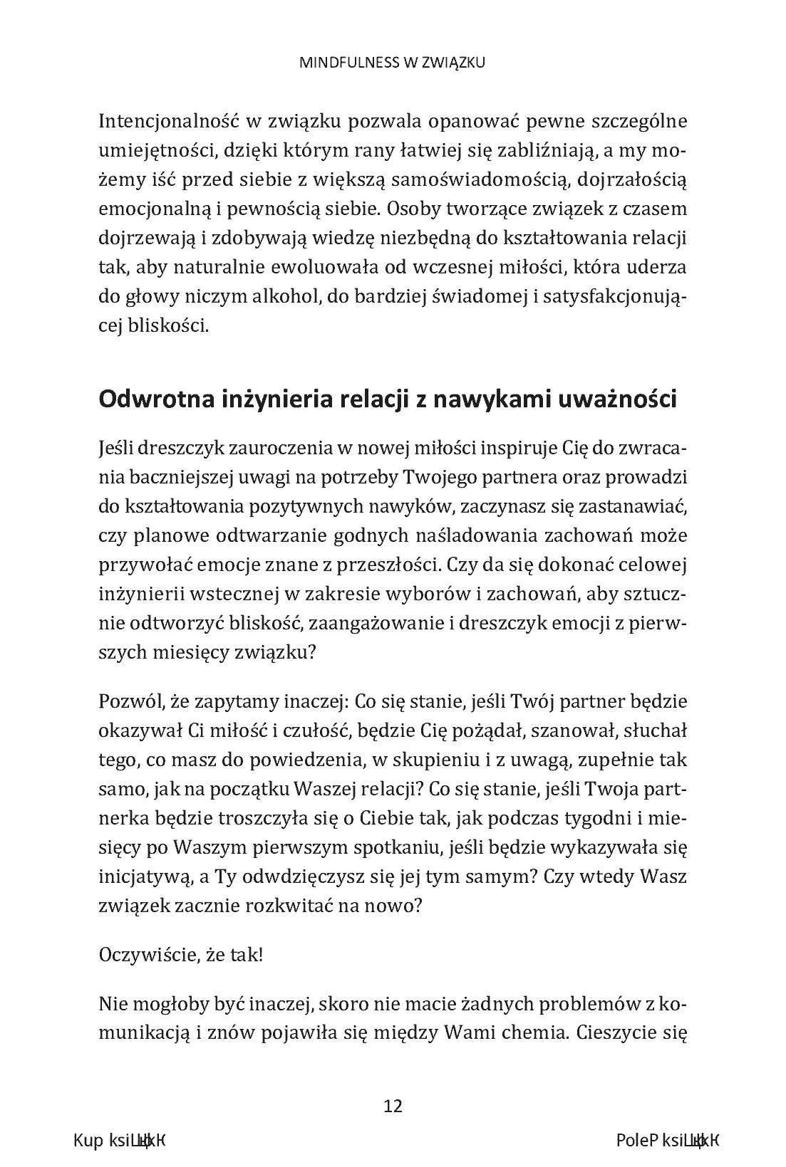 Fragment „Mindfulness w związku. 25 nawyków, które zwiększają intymność, pielęgnują bliskość i pogłębiają więzi” — strona 10 z 28