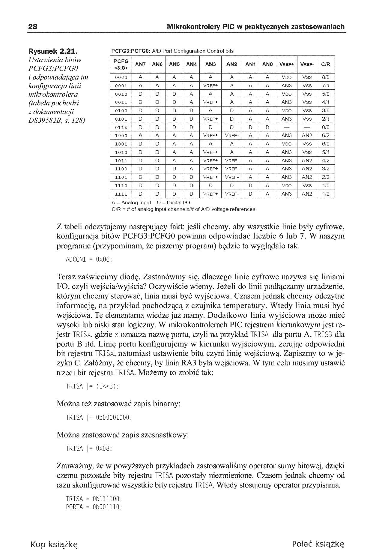 Fragment „Mikrokontrolery PIC w praktycznych zastosowaniach” — strona 18 z 30