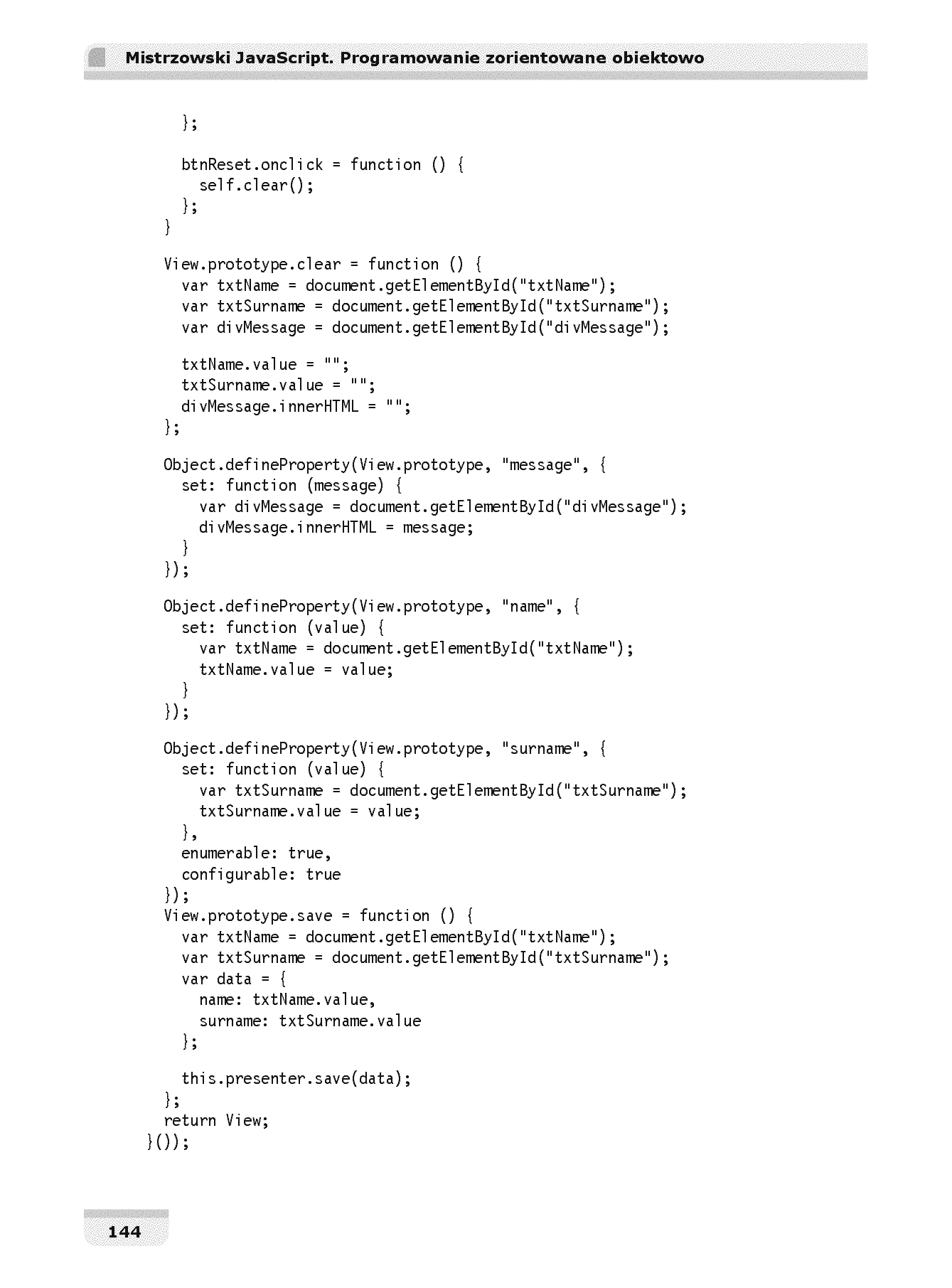 Fragment „Mistrzowski JavaScript. Programowanie zorientowane obiektowo” — strona 18 z 30