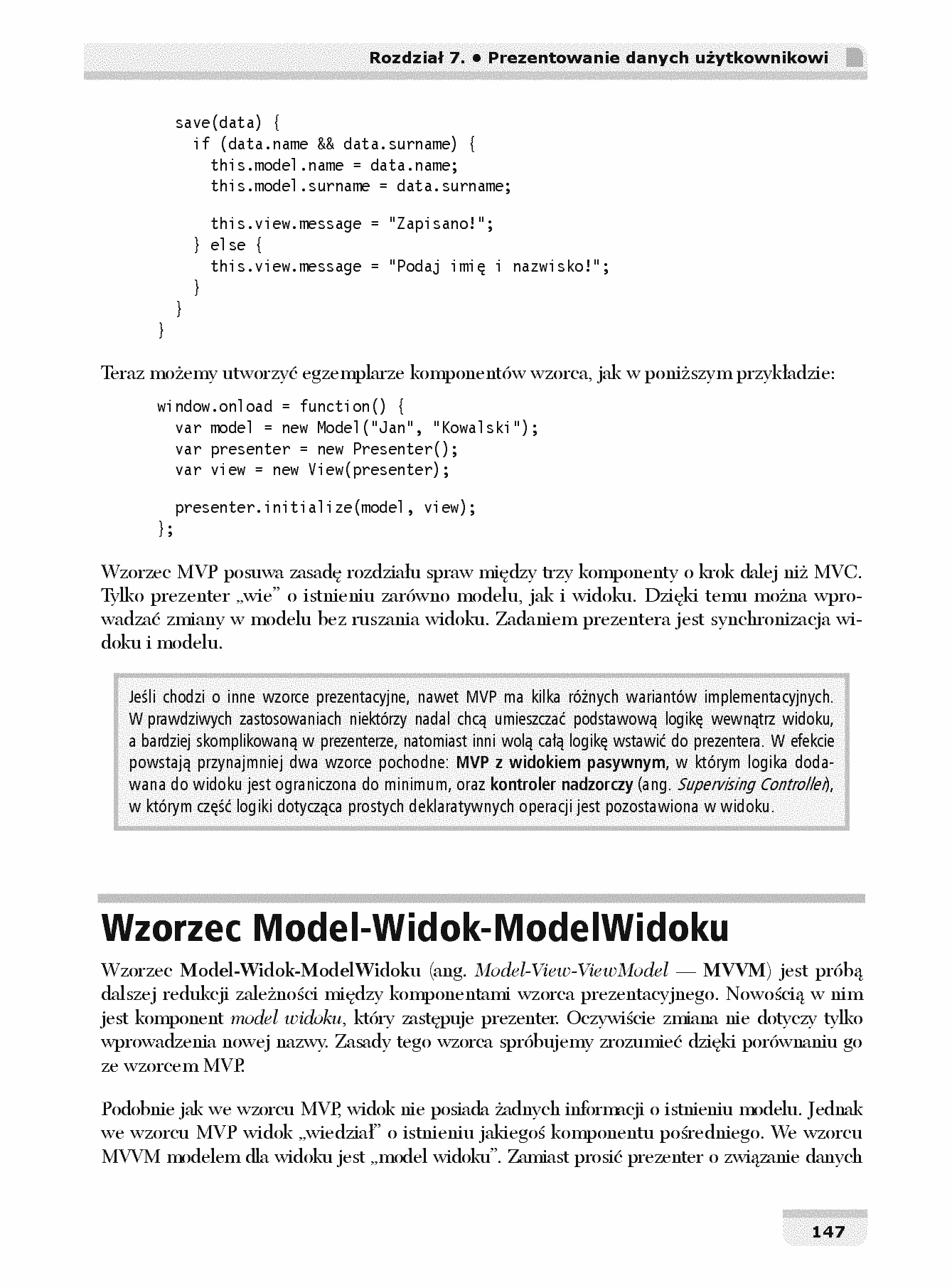 Fragment „Mistrzowski JavaScript. Programowanie zorientowane obiektowo” — strona 21 z 30