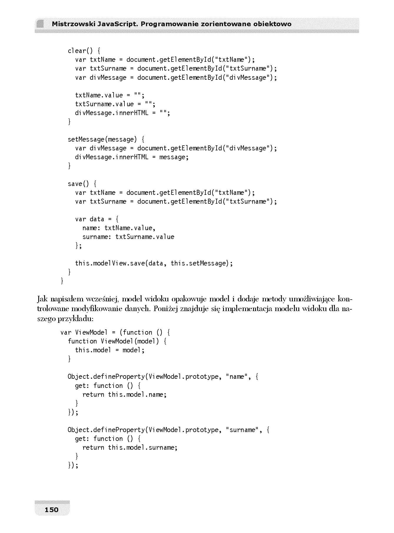 Fragment „Mistrzowski JavaScript. Programowanie zorientowane obiektowo” — strona 24 z 30