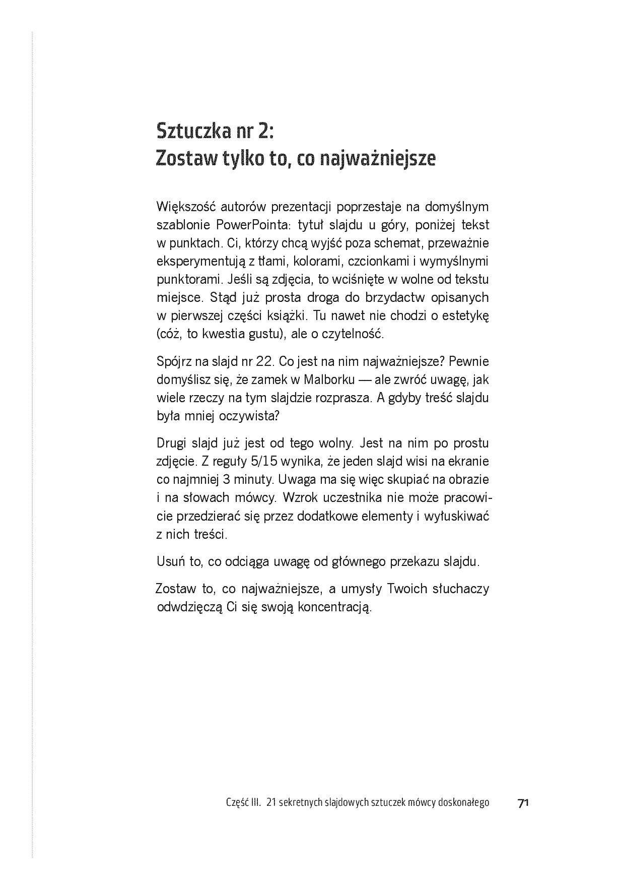 Fragment „Mistrzowskie prezentacje slajdowy poradnik mówcy doskonałego” — strona 11 z 19