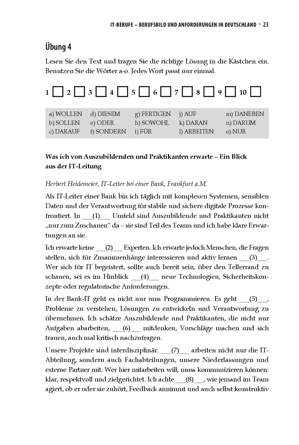 Fragment „Nowoczesny niemiecki dla branży IT. Praktyczne przykłady i ćwiczenia” — strona 23 z 30
