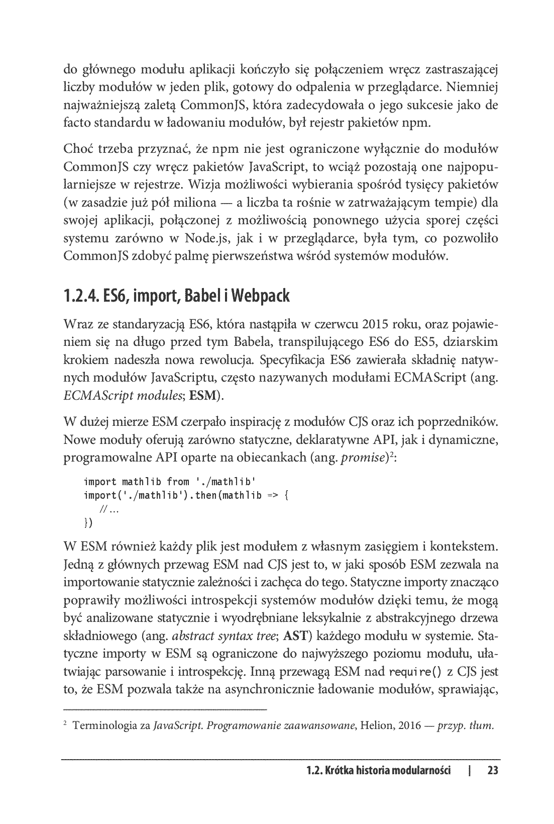 Fragment „Modularny JavaScript dla zaawansowanych” — strona 13 z 30