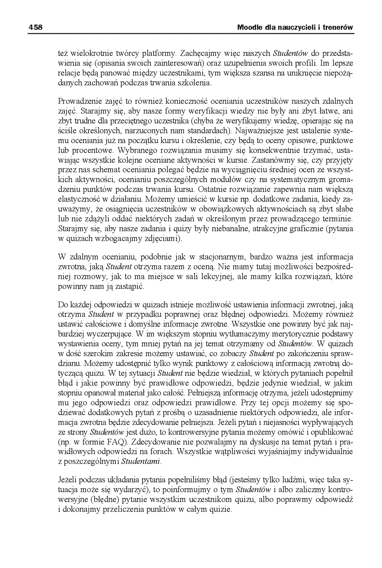 Fragment „Moodle dla nauczycieli i trenerów. Zaplanuj, stwórz i rozwijaj platformę e-learningową. Wydanie II rozszerzone” — strona 10 z 20