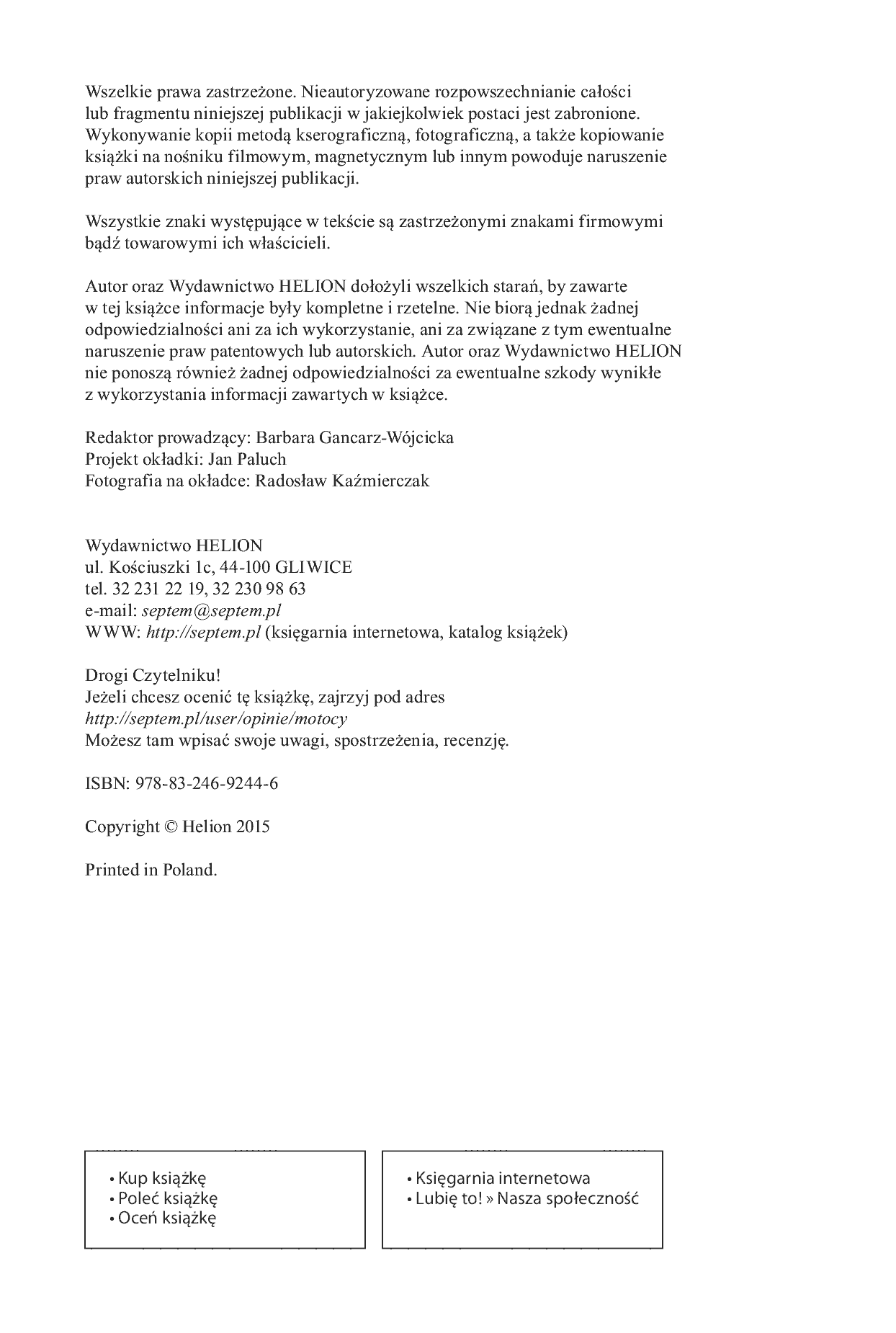Fragment „Motocykl po czterdziestce (zamiast kochanki)” — strona 2 z 24
