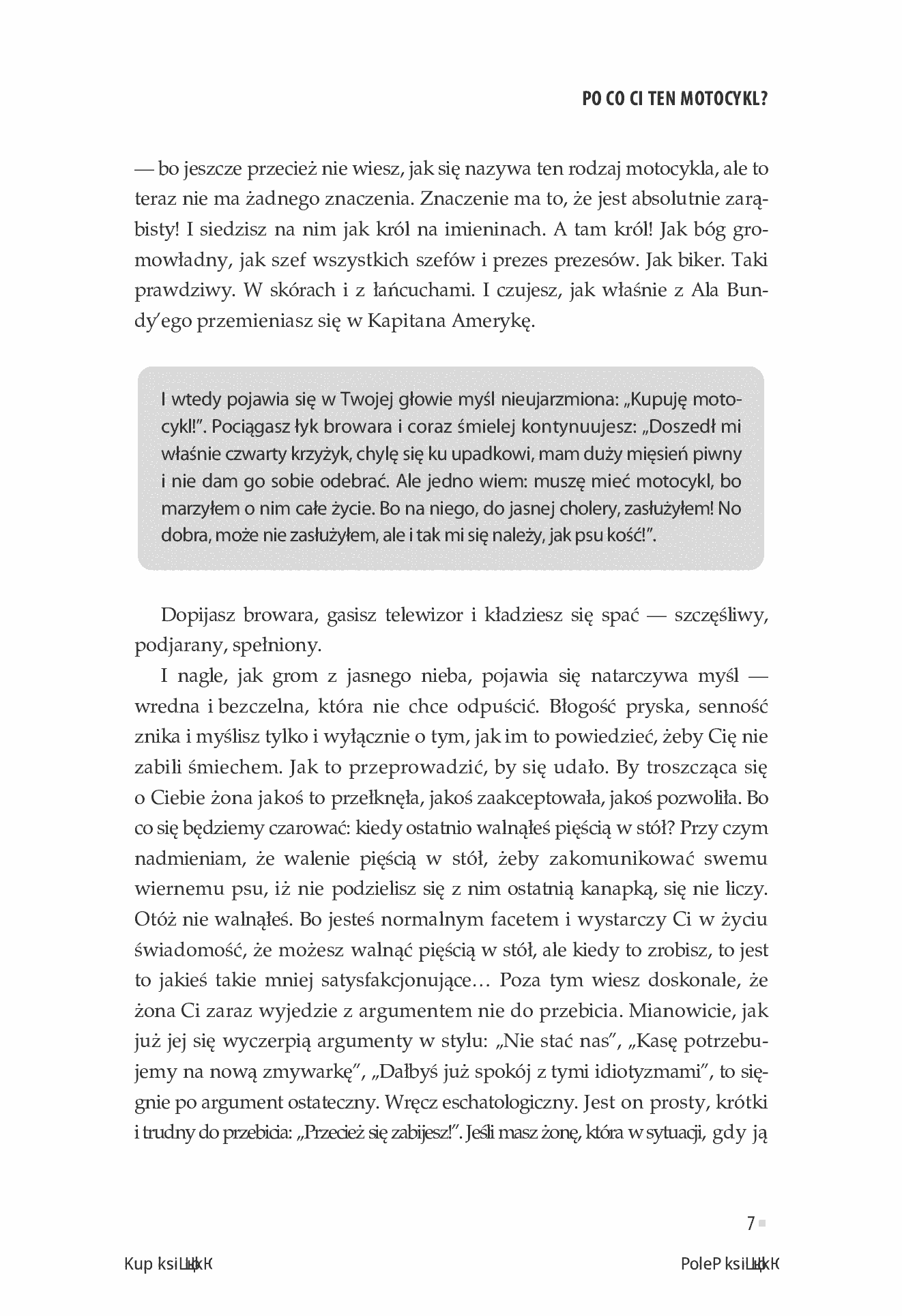 Fragment „Motocykl po czterdziestce (zamiast kochanki)” — strona 7 z 24