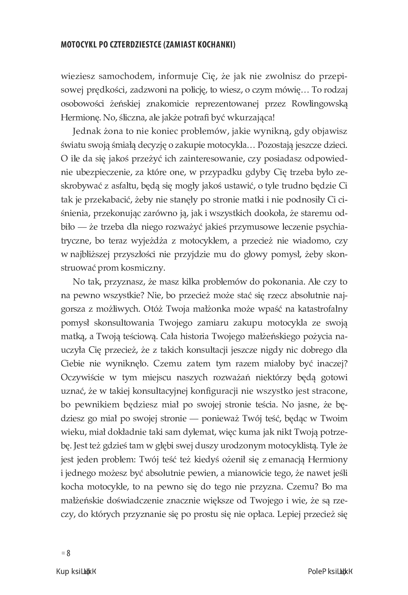 Fragment „Motocykl po czterdziestce (zamiast kochanki)” — strona 8 z 24