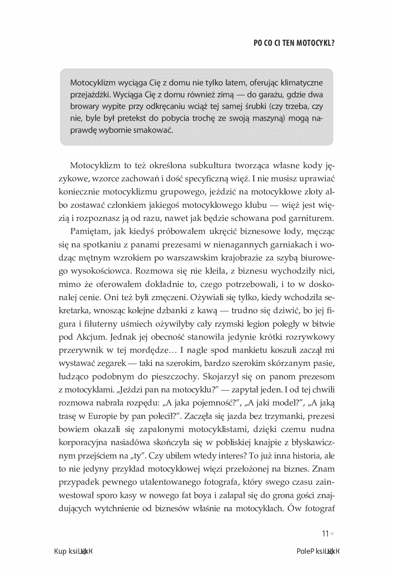 Fragment „Motocykl po czterdziestce (zamiast kochanki)” — strona 11 z 24