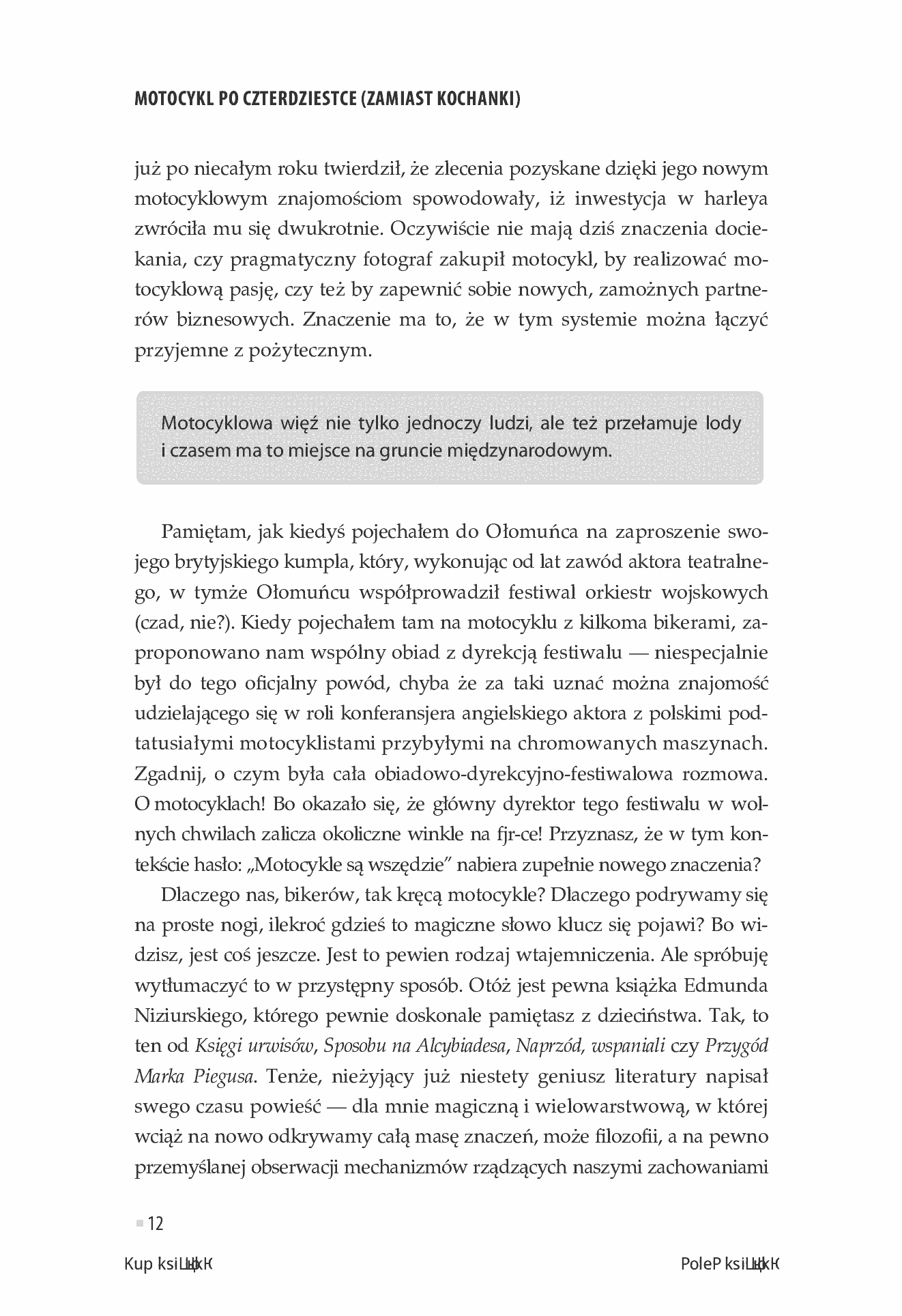 Fragment „Motocykl po czterdziestce (zamiast kochanki)” — strona 12 z 24