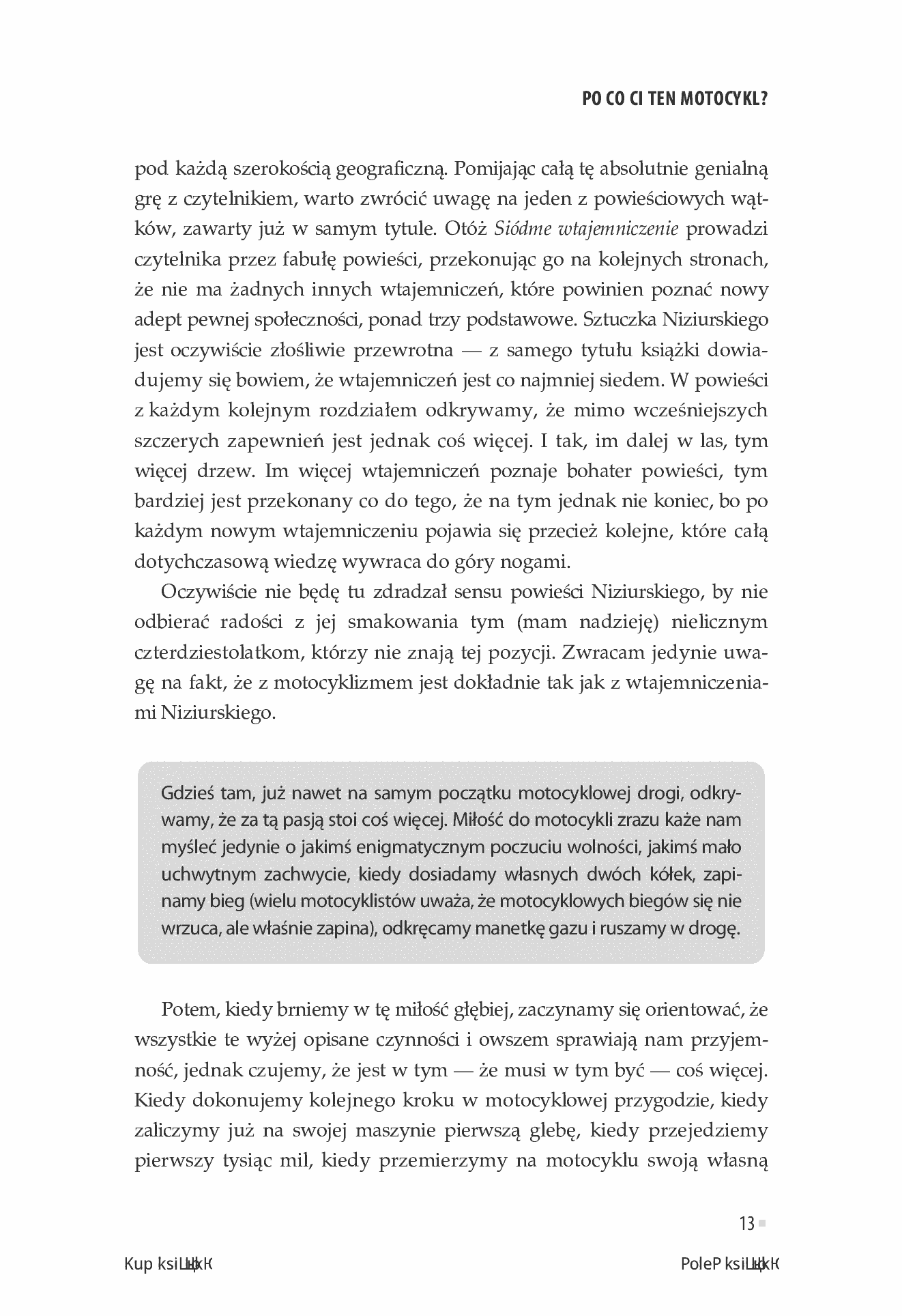 Fragment „Motocykl po czterdziestce (zamiast kochanki)” — strona 13 z 24