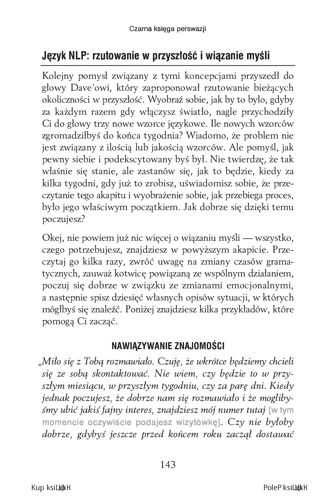 Fragment „Czarna księga perswazji. Używaj NLP, by zdobyć wszystko, czego pragniesz” — strona 7 z 16