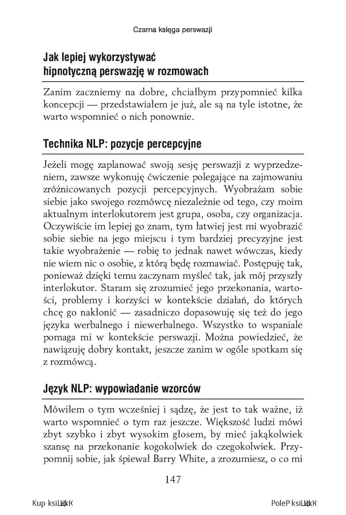 Fragment „Czarna księga perswazji. Używaj NLP, by zdobyć wszystko, czego pragniesz” — strona 11 z 16