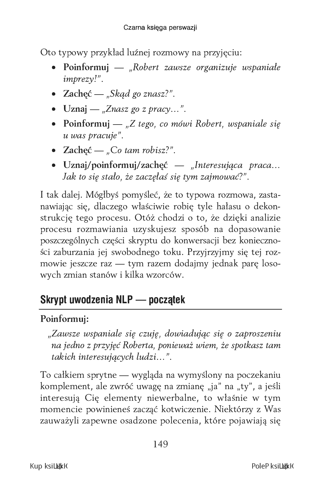 Fragment „Czarna księga perswazji. Używaj NLP, by zdobyć wszystko, czego pragniesz” — strona 13 z 16