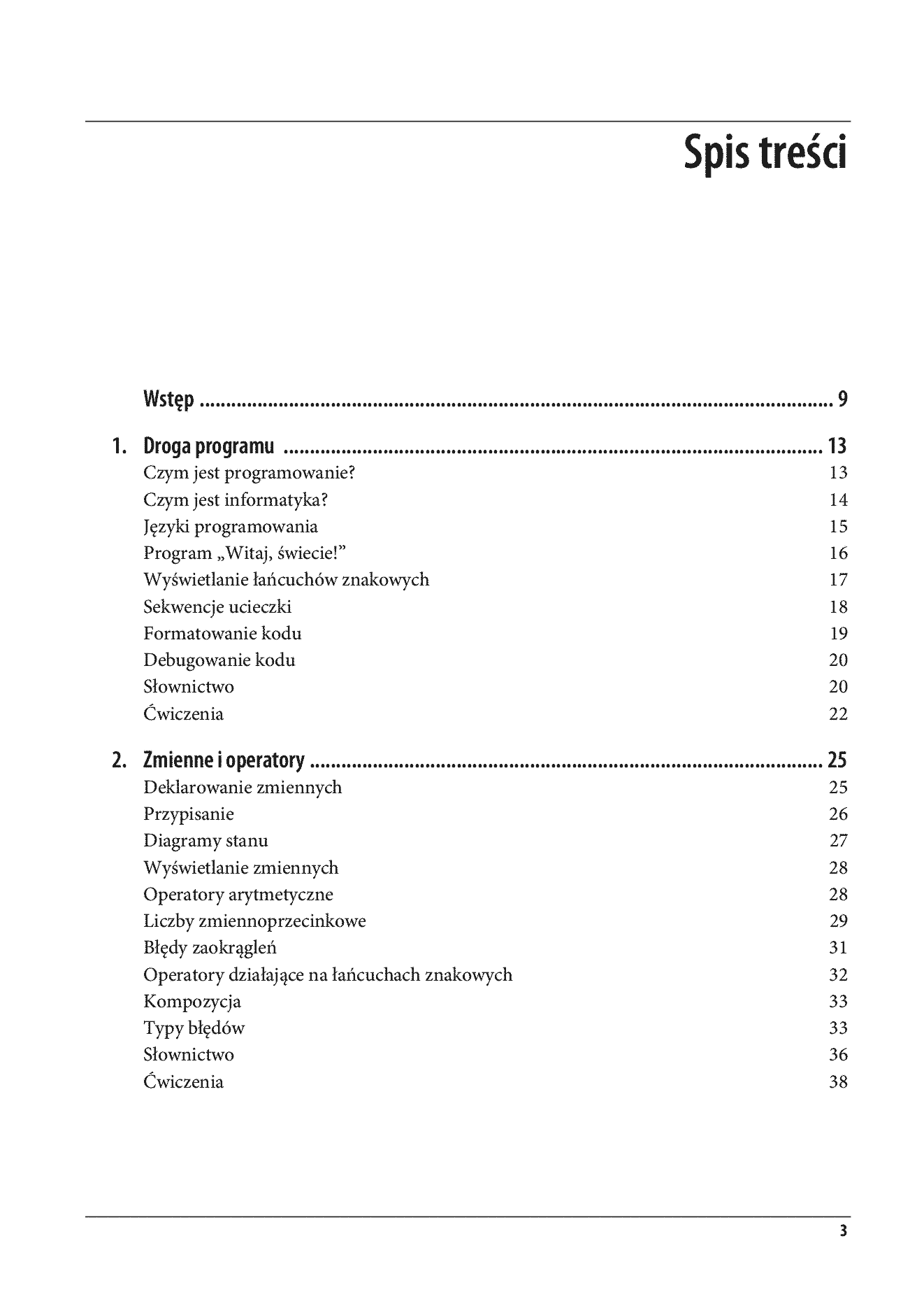Fragment „Myśl w języku Java! Nauka programowania” — strona 3 z 30