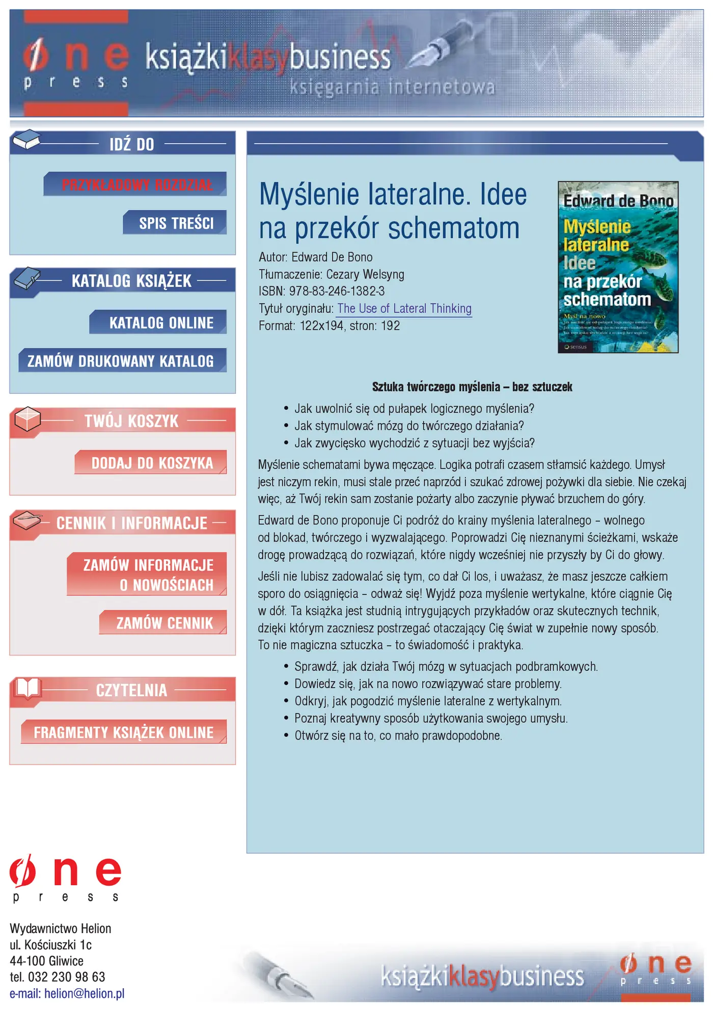 Fragment „Myślenie lateralne. Idee na przekór schematom” — strona 1 z 12