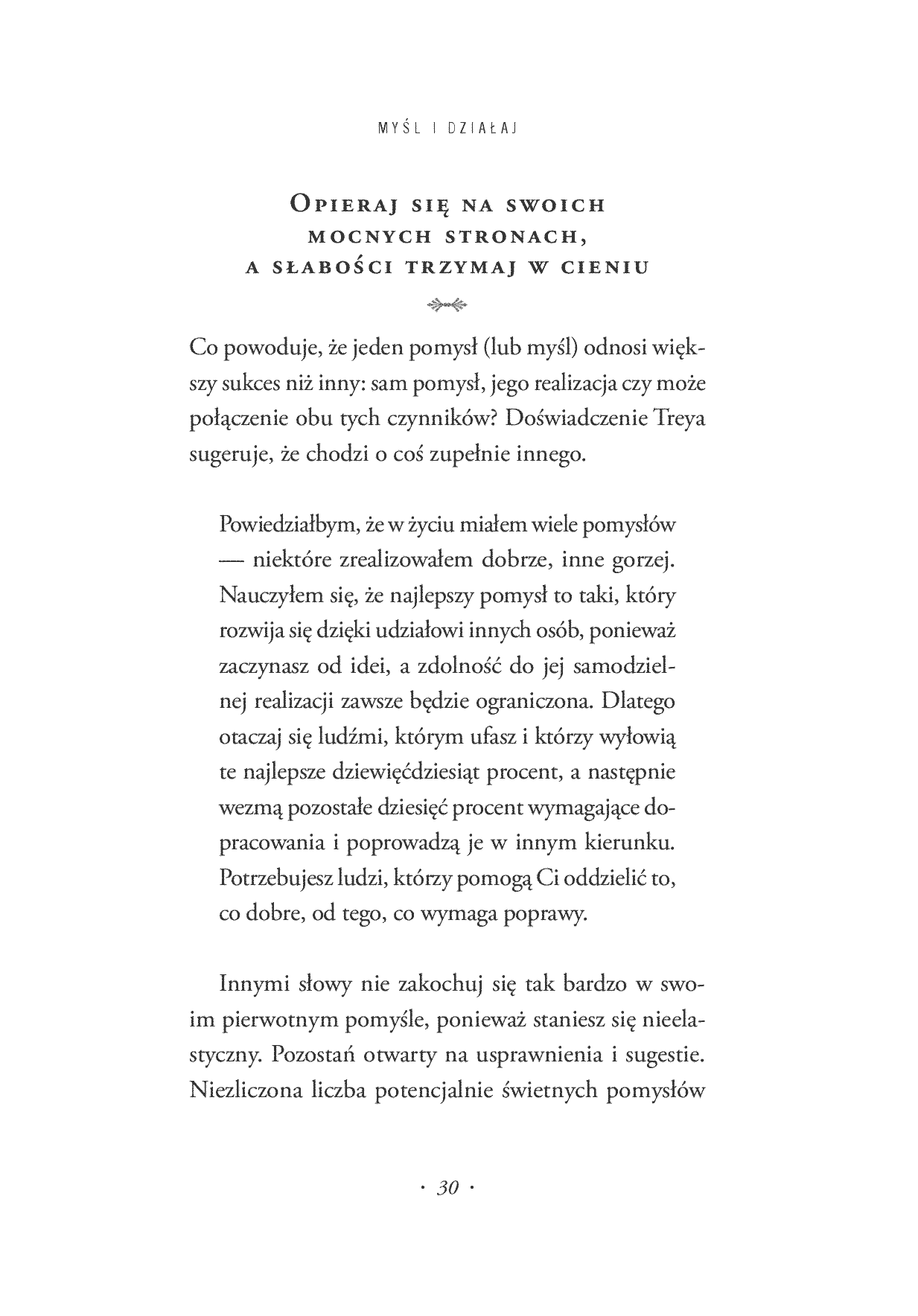 Fragment „Myśl i działaj. Przekształć swoje pomysły w rezultaty” — strona 10 z 16