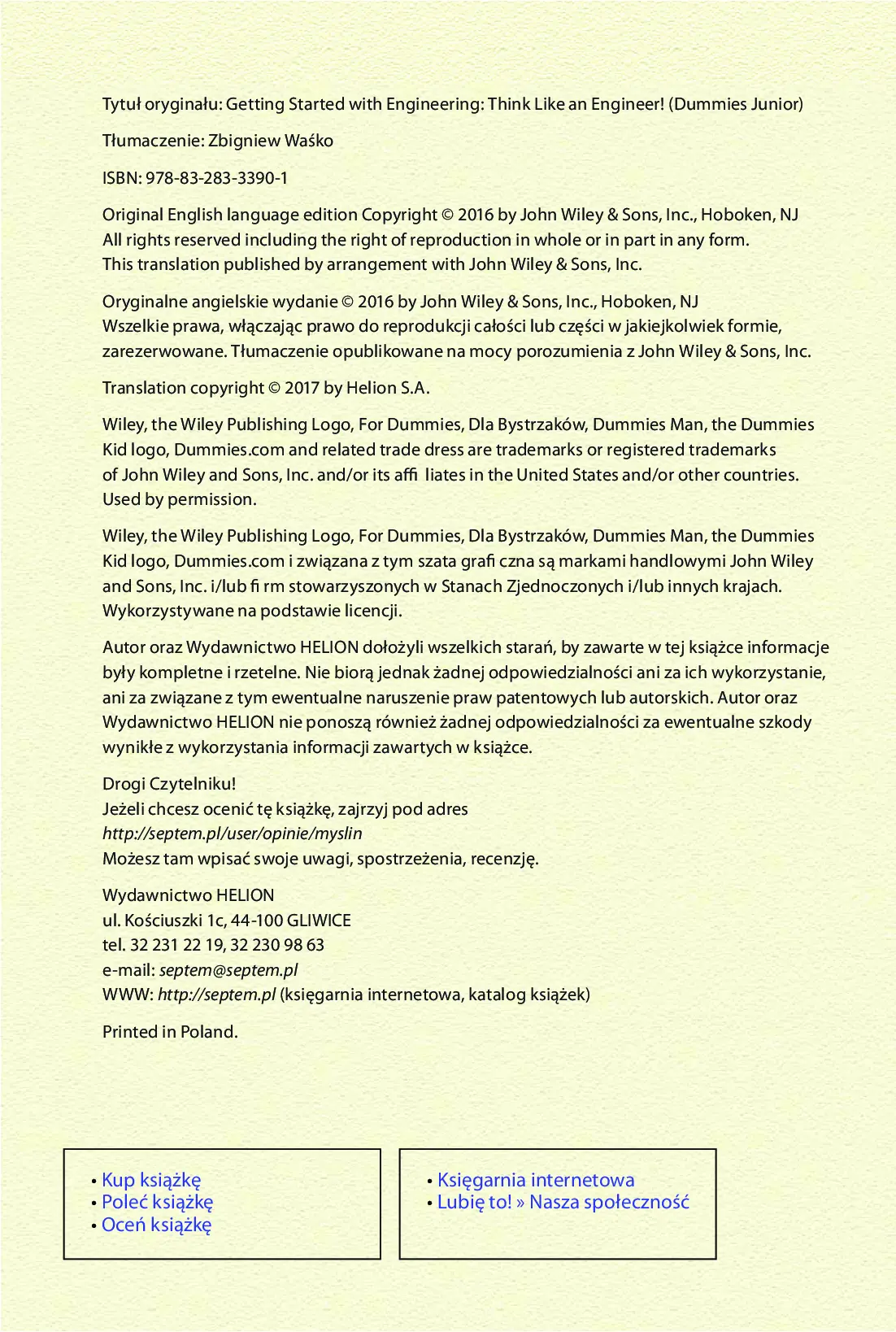Fragment „Myśl jak inżynier. Projekty techniczne dla młodych bystrzaków” — strona 2 z 16